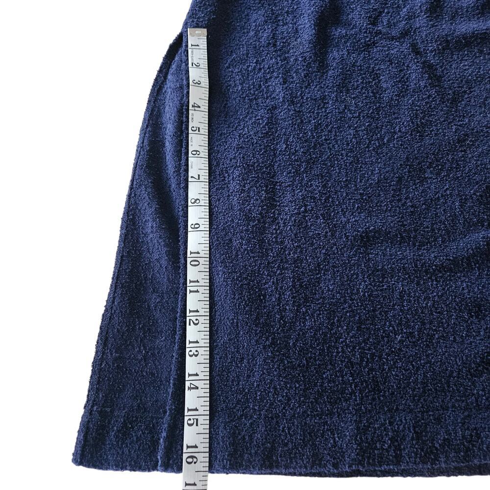 Women's Tayna Taylor Navy Blue Short Sleeve Aurora Terry Dress Elevated Beach M - Picture 13 of 16